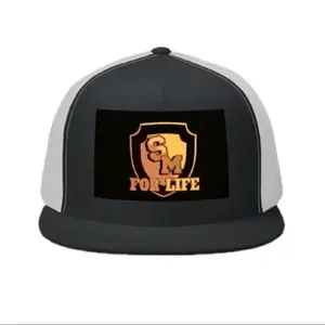 Shatta Movement 4 Life Snapback 2 Back - Black and White Baseball Cap with Shield Logo