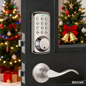 ZOMOSS smart door lock - anti peeping keyboard, automatic locking function, easy installation - perfect home security guarantee, upgraded home security | modern design | easy to install lock