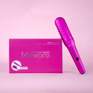 Blowpro Thermal Glide Brush with Thermatru Technology & Rapid Heat for Frizz-Free Styling Pink Hair Straightener & Comb in One Device