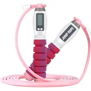 Workout Jump Rope with Counting,9.85ft Adjustable Skipping Rope with Calorie Counter,Tangle-Free Rapid Speed Exercise Jumping Rope for Women, Men, Kids for Fitness, Workout, Gym