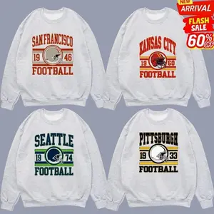 Vintage 90s Football Sweatshirt – All Team Classic Crewneck, Retro Unisex Pullover, Great Gift for Game Day Fans 8D