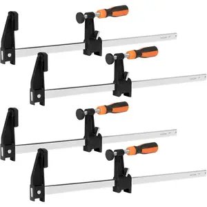 4-Pack 18 inch,Long Wood Clamps Force 600 Lbs and Release Quickly,Woodworking Clamps Throat Depth 2.5 inch with Handle