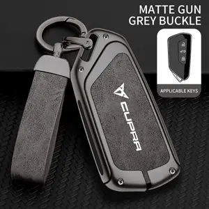 Zinc Alloy Leather Car Key Cover Case Shell For cUPRA VW Volkswagen Golf 8 ID.3 ID.4 Skoda Octavia A8 MK4 MK8 2022 2021 GTI R