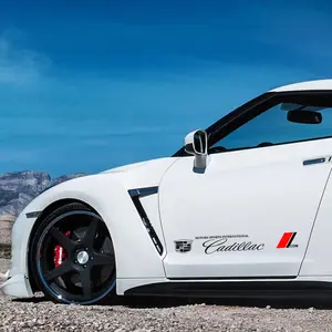 2 Pack Cadillac Universal Car Door Side Stickers, Sport Style DIY Body Shape Decals, Waterproof Durable Vehicle Exterior Accessories for Cars