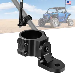 Nilight 1PC UTV Flag Antenna Mount Whip Light Mounting Bracket Black Adjustable Heavy Duty for 1.5 to 1.75inch 1.75 to 2inch for Polaris RZR Ranger Can Am Maverick X3 Talon