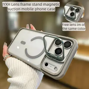 Camera Stand Magnetic Phone Case, Military Grade Shockproof Wear-resistant Anti-shock Protective Cover For iPhone 17 Pro Max to 12 Pro Max, For Men & Women