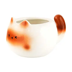 Glaze Story Cute Winking Face Ceramic Coffee Mug - Ins Mini Style Espresso Cup, 1pc, 6x6cm