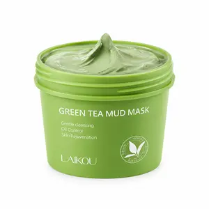 Green Tea Mud Facial Mask, Deep Cleansing Clay Mask for Pore Care, Oil Balancing, Hydrating & Soothing, Natural Skin Mask Suitable for Oily and Sensitive Skin