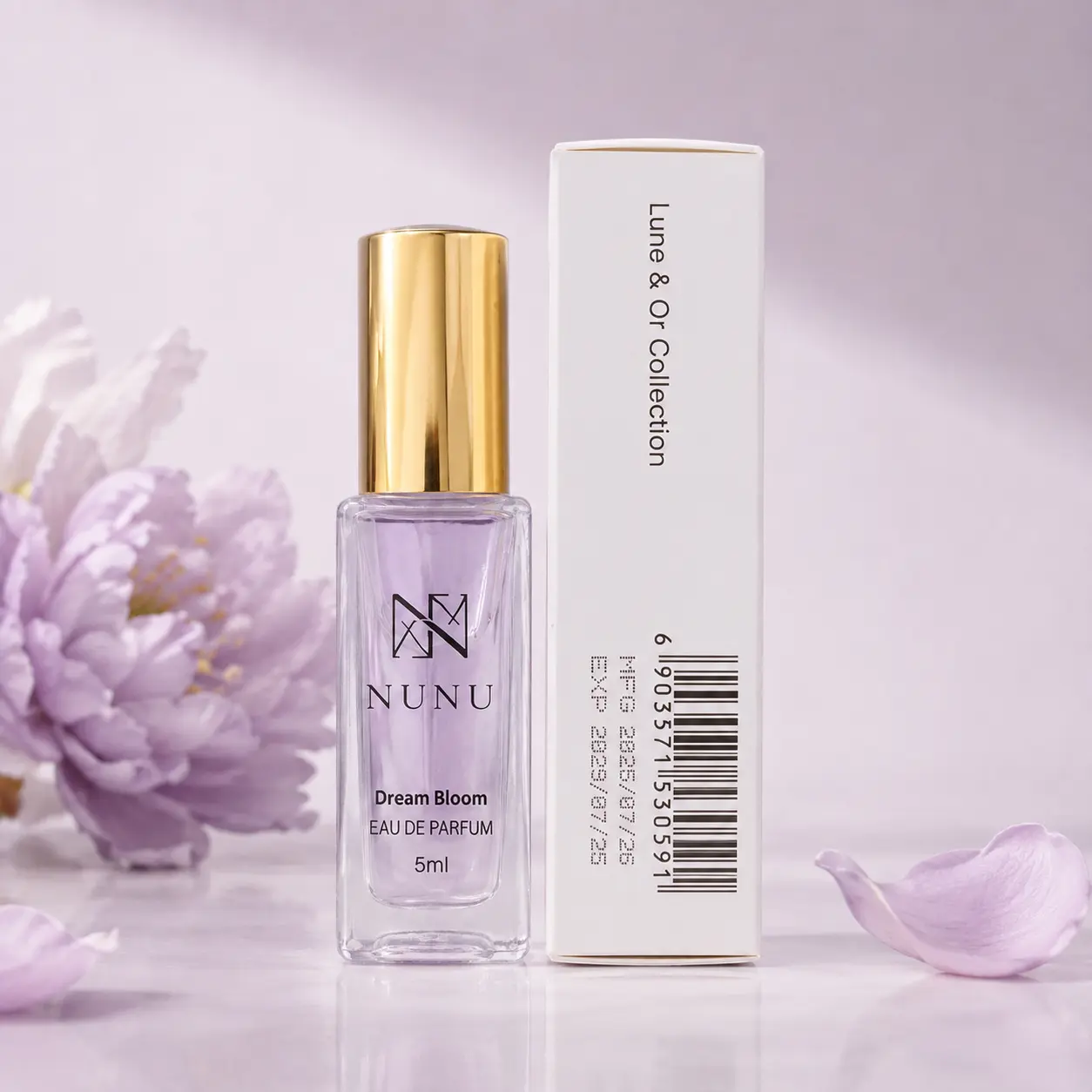 NUNU Dream Bloom Eau de Parfum 5ml - Lune & Or Collection - Floral Fragrance for Women