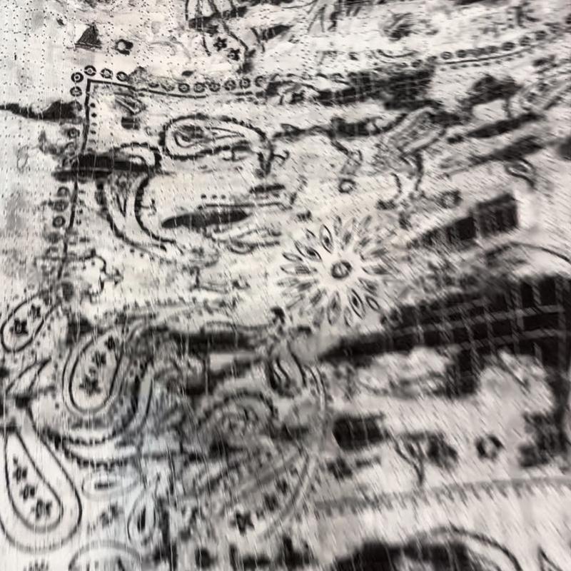 YungPabis customized boro denim shorts in white