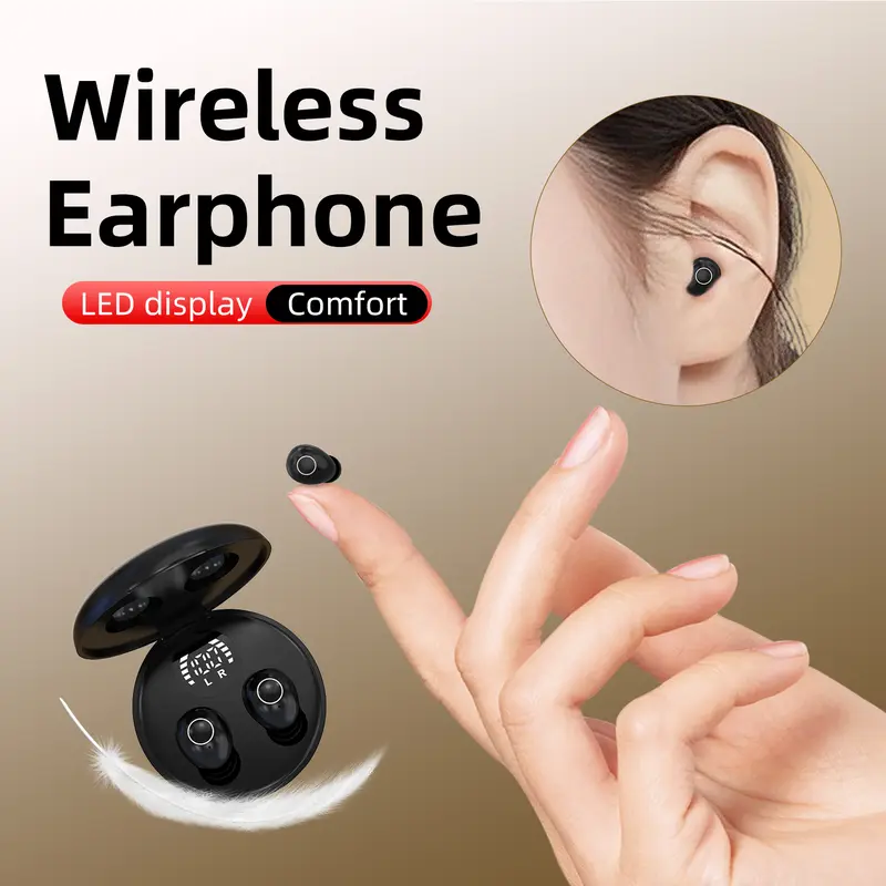 Wireless Sleep Headset - Ultra-Mini Invisible Earbuds, Hidden in Ear Bluetooth 5.4 Audio Device with HD Noise Cancel, Ultra-Low Latency, Long Connection, HD Sound, Touch Operation, Volume Control for Back to School, Work from Home