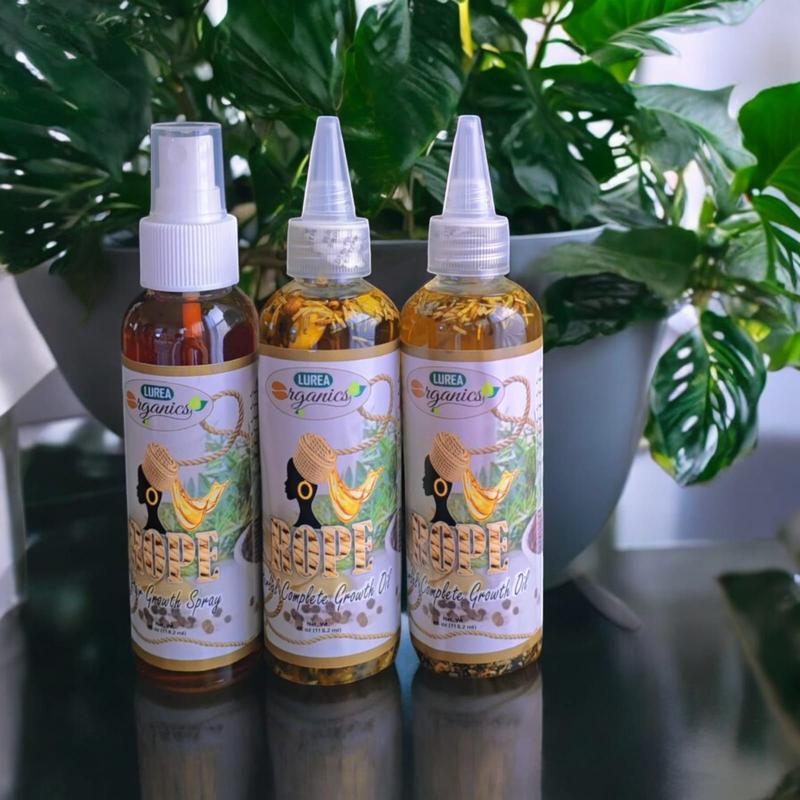 The Rope Herbal Complete Growth Oil (FULL DEAL) Organic Haircare Repair Restore Avocado Coconut Eucalyptus Olive Comfort