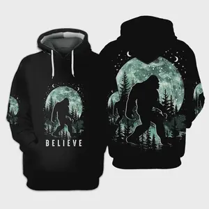 Bigfoot Believe Forest Moon Light  All Over Printed
