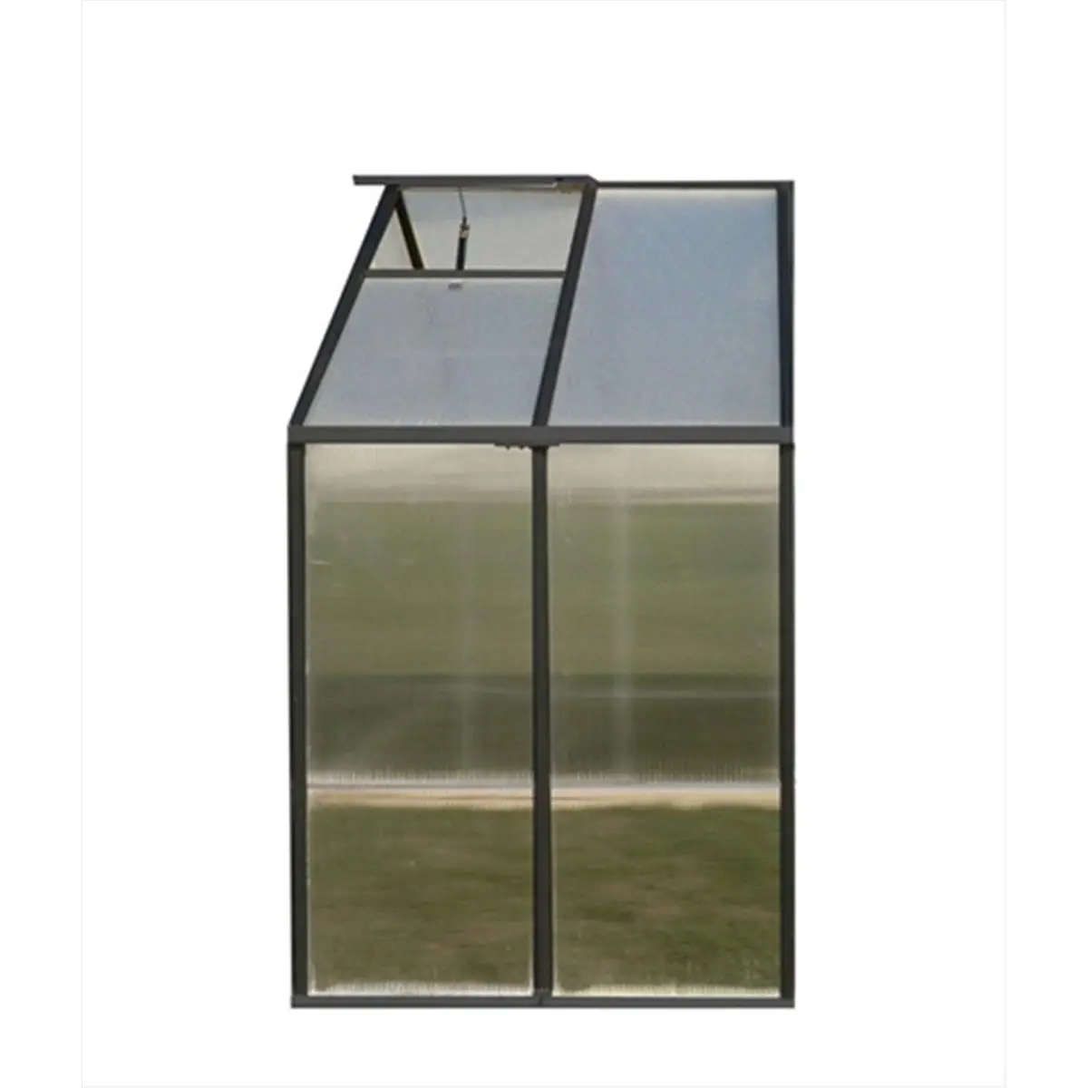 212 MAIN Monticello 8x4 ft Outdoor Greenhouse Extension Kit - Black, Premium, Space-Expanding, Includes Gutter, Automatic Vent, 8X4 Feet