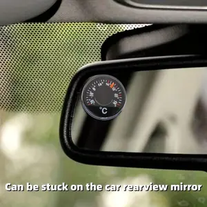Mini Car Thermometer, No Battery Required Dashboard Temperature Gauge, Easy Stick-On Installation, Compact Interior, Fits All Cars Trucks Suvs, Vehicle