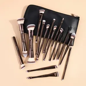 Maange 17-Piece Makeup Brush Set with 16 Brushes + Cosmetic Bag, Foundation Brush, Concealer Brush, Blush Brush, Eyeliner Brush