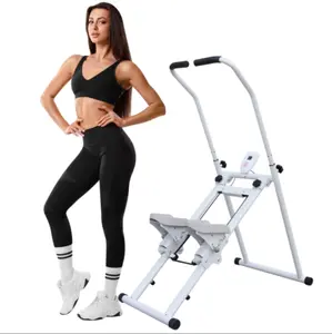 Stair Stepper Folding Vertical Cardio Exercise Climber Stair-Master for Exercise at Home Full Body Workout Machine with Handlebar