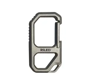 RILED Bite01 Precision Machined Titanium Carabiner Bottle Opener - Never Lost Always Ready for Anywhere Anytime Use