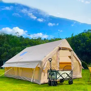 Inflatable Cabin Tent 12㎡ by SENLEETO – 8–10 Person Waterproof Oxford Family Shelter, Easy Setup Outdoor Tent