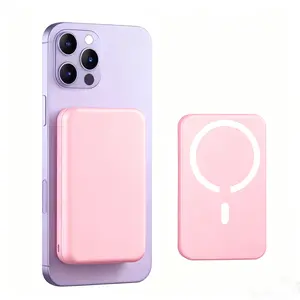 10000mAh MagneticWirelessPower Bank- Must-HaveFastCharging iPhone Charger, Travel-Friendly & On-the-Go PortableBatteryfor Daily Use，black，white，pink