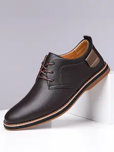 Men's Fashion Gentleman Casual Business Shoes, Low Top Slip-On Design, Classic Versatile Daily Commute Office Shoes, Footwear