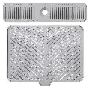 1 piece: silicone kitchen draining mat, sink protector mat, sink area water barrier mat; 7° slope for automatic drainage; keeps the sink dry; suitable for kitchen sinks and faucets; a perfect gift for Valentine’s Day, Father’s Day, Mother’s Day, anniversa