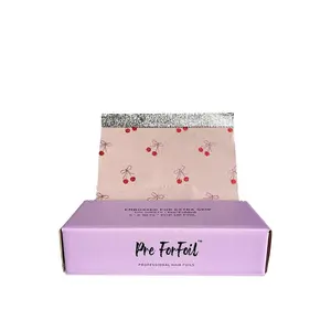 Pop Up Hair Foils - 100 Pre-Cut Embossed Aluminum Foil Sheets, 5x10.75 Inch for Professional Hair Highlighting, Coloring & Salon Use