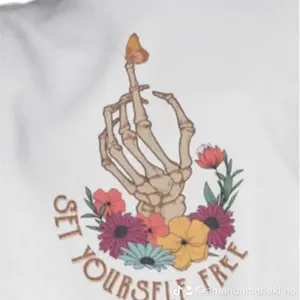 Set yourself free screen print.