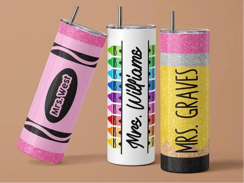Personalized Tumbler Gift for Teacher, Teacher Tumbler, Teacher Appreciation Gift, Pencil Skinny Tumbler