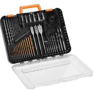 fathersdaygift VEVOR Drill Bit Set, 100 Pieces Drill and Driver Bit Set, Screwdriver Bit Set Suitable for Wood Metal Cement Drilling and Screw Driving, Drill Bit Sets Combo Kit Assorted in Organized Carrying Case
