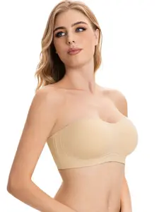 Lusait Seamless Wireless Bra Bralettes Non Slip Wireless Supportive Bras Mothersdaygift Soft Jelly Bra with Anti-Slip Silicone Lining for Women Seamless Strapless Bra tiktokshopspringglowup