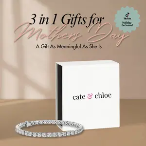 Olivia 18k White Gold Plated Tennis Bracelet with Simulated Diamond Crystals