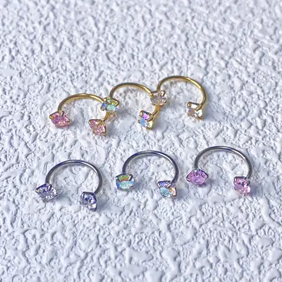How to Put on Double Hoop Nose Ring with Gem TikTok Shop