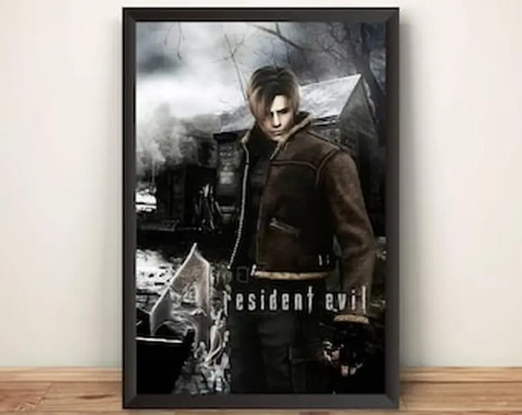 Leon S. Kennedy Biohazard Residence Evil 4 Premium Poster