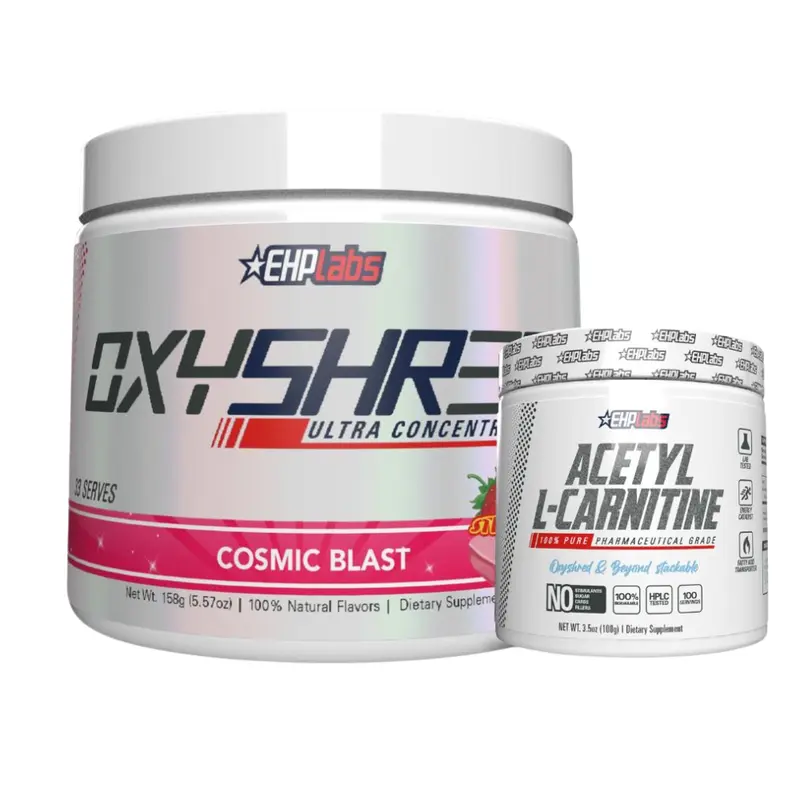 acetyl l carnitine before workout OxyShred + Acetyl L-Carnitine Focus Stack | Pre-Workout Energy + Amino Acid | Energy & Focus Support | Daily Performance & Training Combo