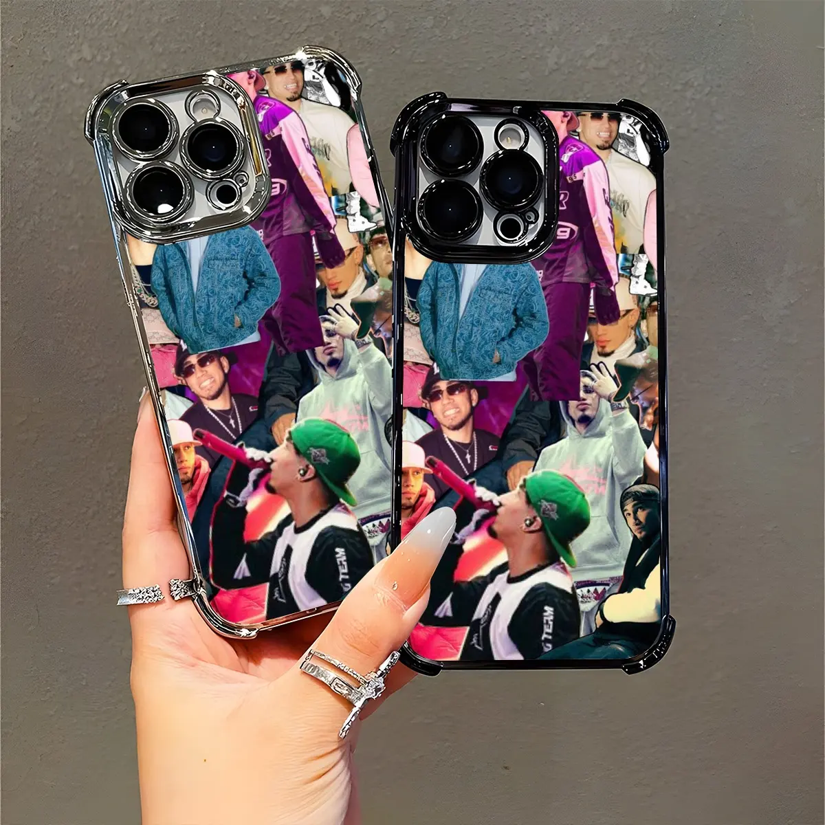 Quevedo Latin Hip Hop Celebrities Collage Phone Case for iPhone Compatible with iPhone 11/12/13/14/15/16 (Pro Max/Plus) Stand Out with Iconic Rap Stars Design