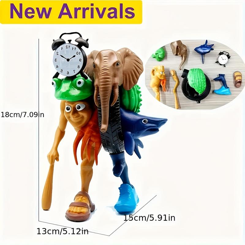 Italian Brainrot Themed Character Action Figure Statue Set Tung Tung Tung Sahur tralalero tralala Upgraded Fusion Edition Decorative Sculptures Desktop Decoration Halloween Christmas Birthday Gifts Ornaments