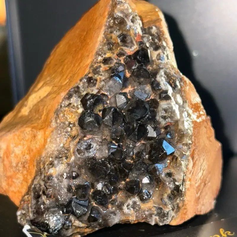 Raw Natural Smokey Quartz Cluster from Arkansas 13.1 oz Dark Color Earthly Beauty Statement Piece for Enthusiasts