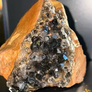 Raw Natural Smokey Quartz Cluster from Arkansas 13.1 oz Dark Color Earthly Beauty Statement Piece for Enthusiasts