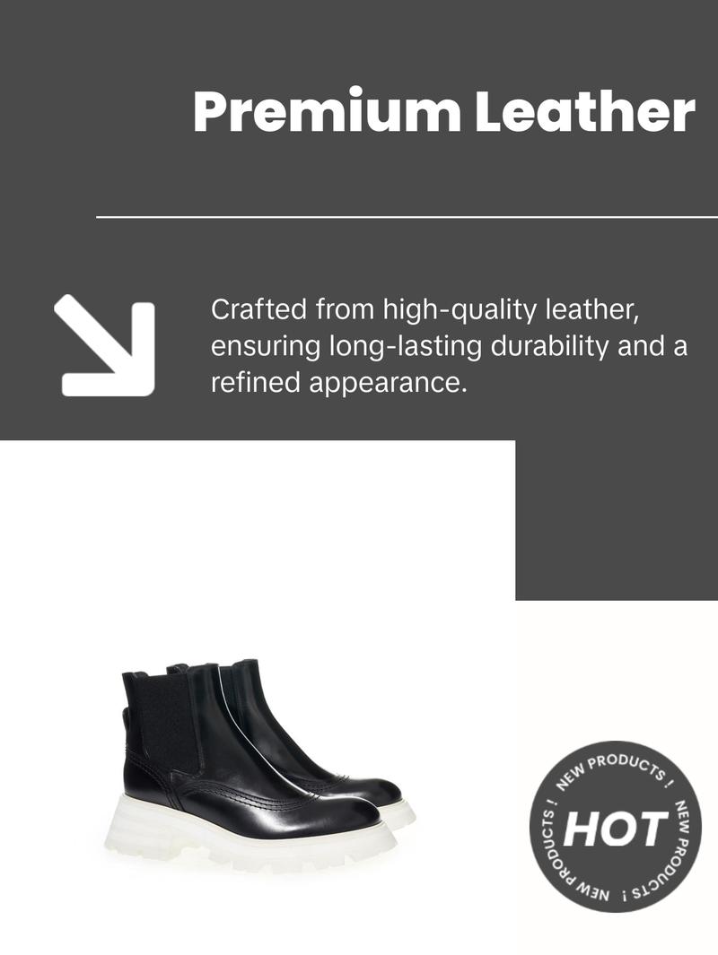 Alexander McQueen Elegant Leather Boots in Timeless Black