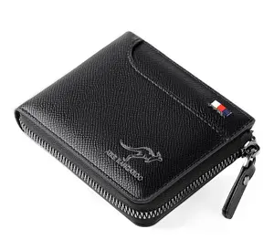 RFID Blocking Zipper Wallet – Secure Medium-Size Leather Wallet with Multiple Card Slots & Coin Pocket – Stylish Credit Card Holder for Everyday Use