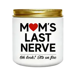 Mom's Last Nerve Scented Candle, Relaxing Pressure Candles, Mothers Day Gifts for Mom from Daughter Son, Birthday for Mama Stepmom Mother in Law, Mom Gift from Daughter Son, Present for Women