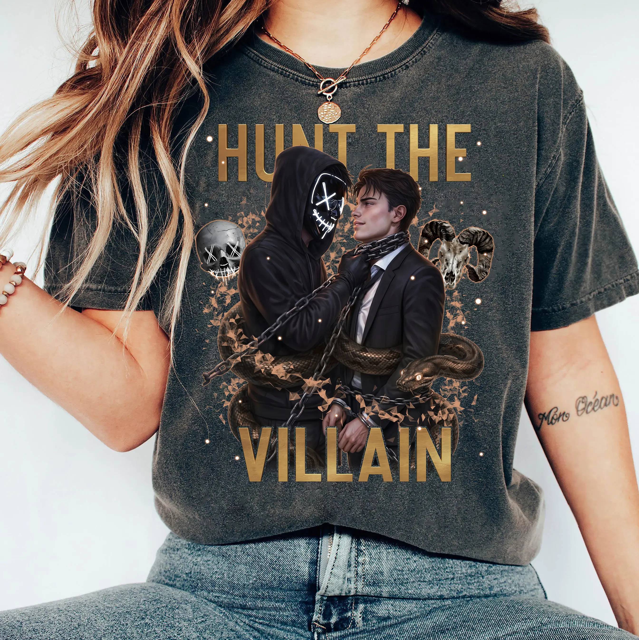 Hunt The Villain T-Shirt, Legacy Of Gods Sweatshirt, Dark Romance Merch, The Heathens Hoodie, Rina Kent Author Tee
