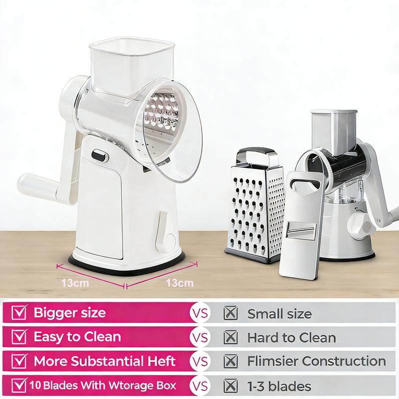 Hiatuses Effortless Meal Prep Pro  5-Blade Vegetable Chopper with Strong Suction Base & Built-In Storage. Chop, Slice, Dice for Salads, Stir-Fry in Seconds Vegetable Chopper with 5 Blades Strong Suction Cup Base  Stir-Fries Coleslaw Meal Prepping