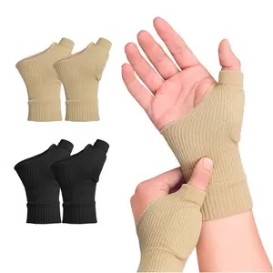 1 Pair Wrist Thumb Compression Gloves, Breathable Wrist Support Brace, Gel Thumb Injury Pads, Gym Accessories, Ankle Support