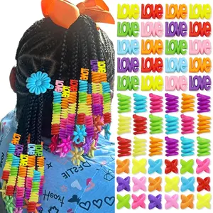 STYRKE 60 Colorful Hair Beads Dreadlock  Decoration Cute Pony Beads for Braids Multi Style  Loc Accessories Hair  Making Kit