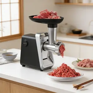 Home Use MG-S10 Meat Grinding Machine, North American Standard Voltage, Efficient Electric Mincer, Heat Resistant Motor Structure, Easy Operation Design For Daily Cooking Baking And Homemade Food Prep