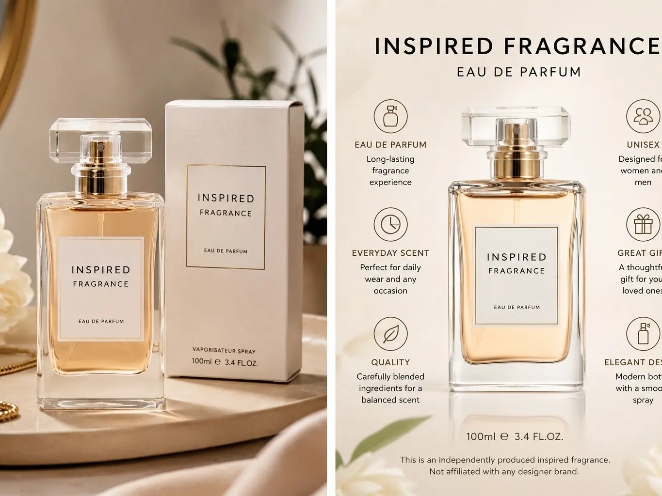 Unisex Inspired Fragrance Eau de Parfum Spray, 100ml