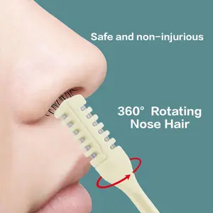 6-Piece Nose Hair Trimmer Set, 360-Degree Dual-Sided Razor, Unisex Soft Cleaning Brush, Upgrade Nasal Hair Removal Tool Kit, High Quality Trimmer