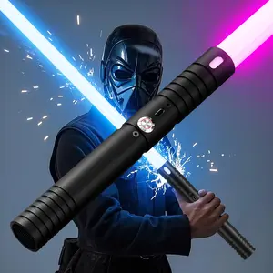 2pack Lightsaber Dueling Double Metal Hilt Force Fx Rechargeable 40 in Gradient Lightsabers Real Dueling for Adults Kids Christmas Halloween Gift